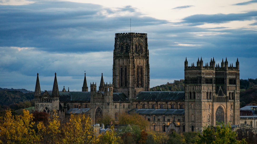 Durham Cathedral beneath a blue sky